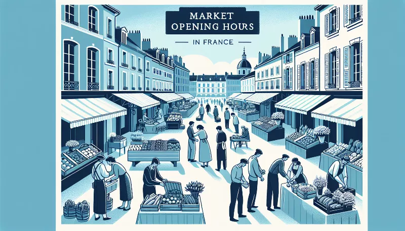 What are the typical opening hours for markets in France?