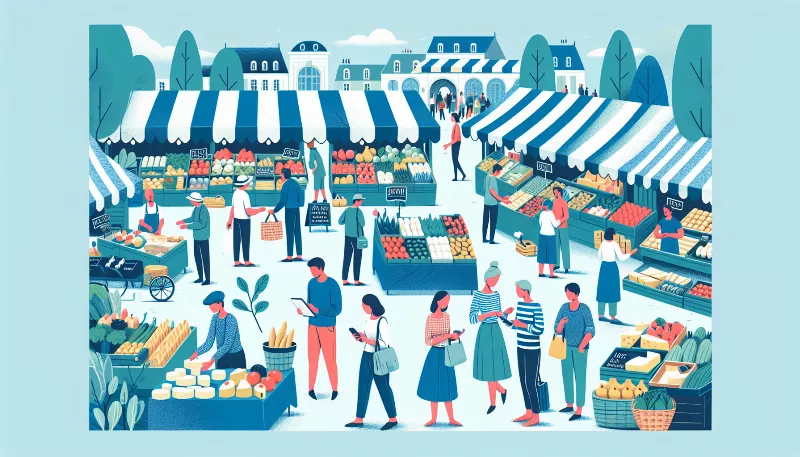 What are some tips for first-time buyers at French markets?